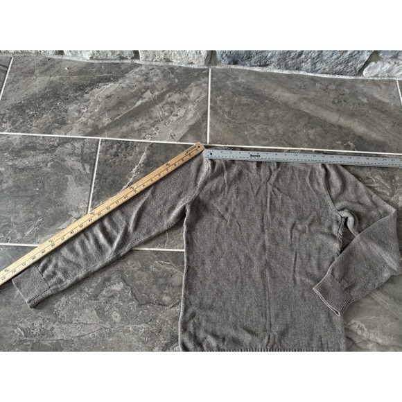 Taupe Angora Knit Preppy Classic Pullover Banana Republic Womens Sweater Size S - Picture 5 of 6